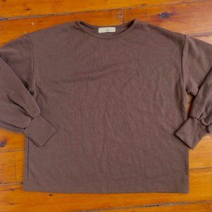 Brown blouson sweatshirt